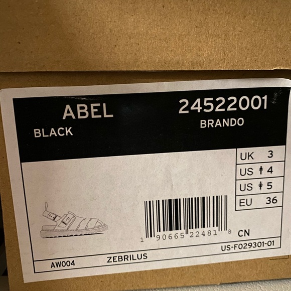 AUTH NIB DR. MARTENS ABEL BLACK PLATFORM SANDAL - Picture 10 of 14